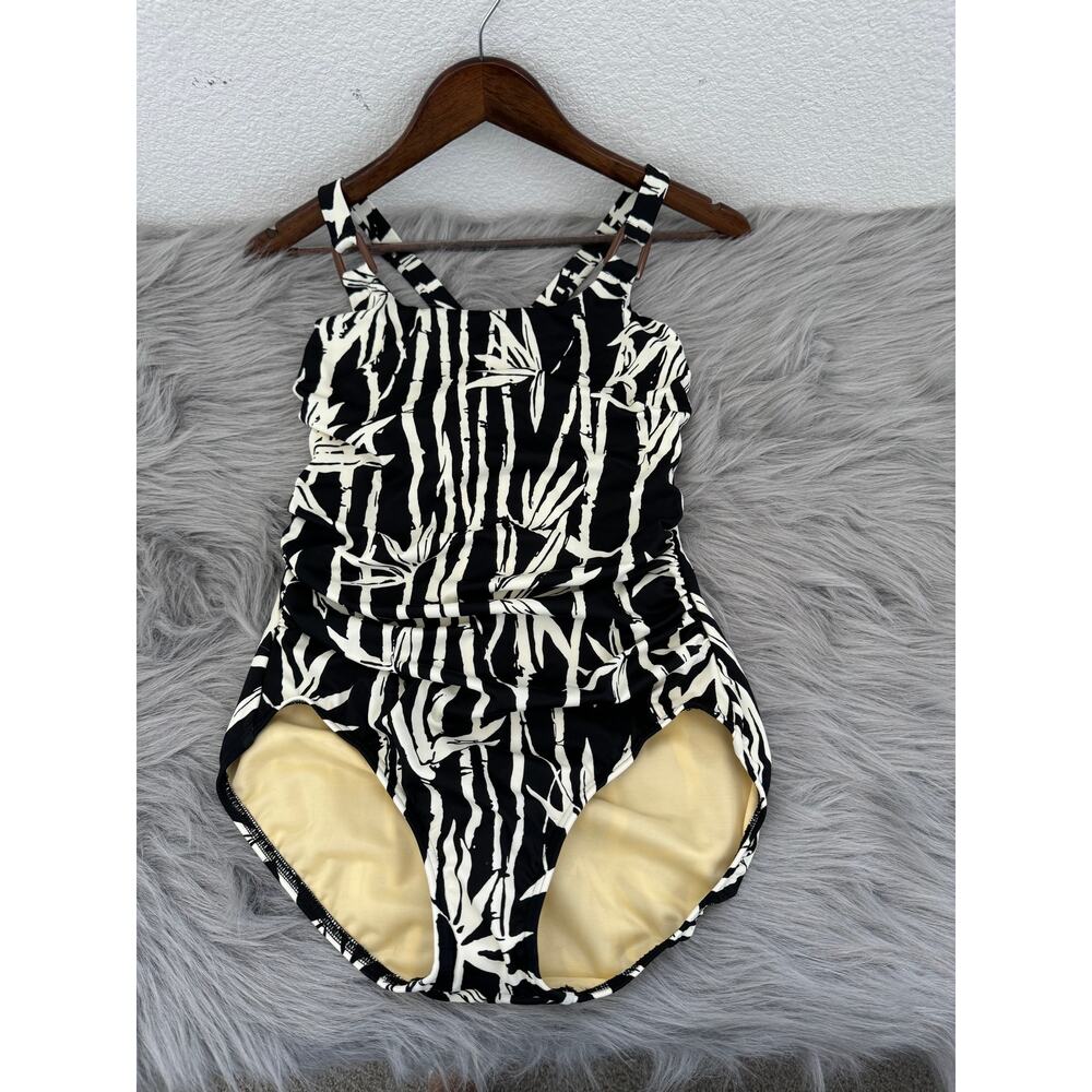 Lands' End Women's Zebra Print One-Piece Swimsuit - Picture 8 of 8